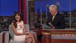 Lea Michele Busty & Leggy On Letterman Lea Michele Busty & Leggy On Letterman